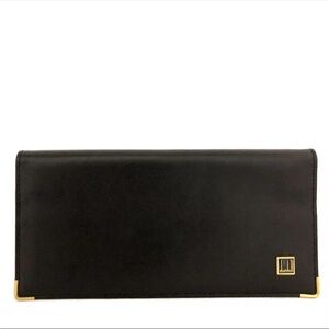 Dunhill Logo Leather Long Bifold Wallet